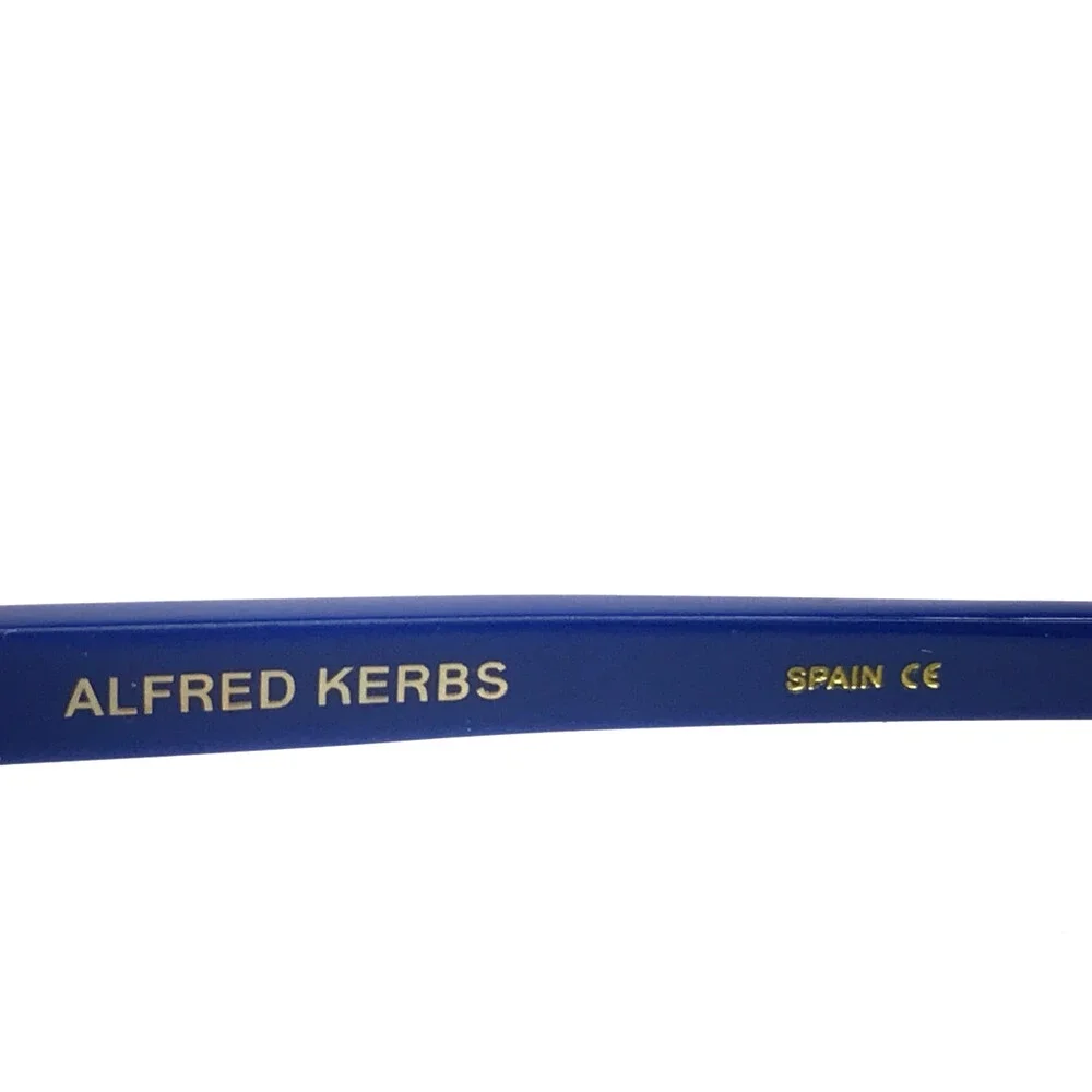 Alfred Kerbs Sunglasses LUCIO BL Shiny Blue Aviator Frames with Dark Gray Lenses